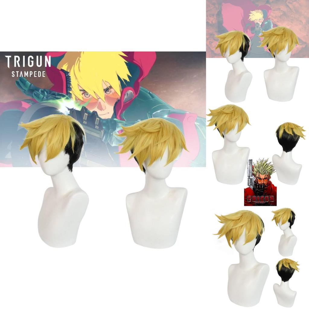 Trigun Stampede Vash Wig For Cosplay Costume High-quality Heat-resistant Anime Hairpiece