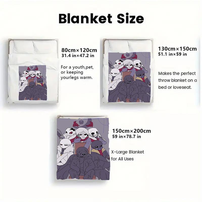 Mysterious Dungeon Anime 2D Flat Pattern Flannel Blanket High quality All Seasons Warmth and Comfort Perfect for Christmas Gifts.