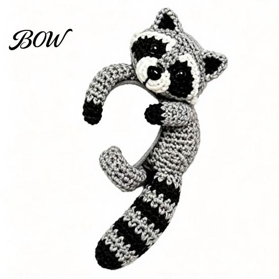 Cute Animal Ear Cuffs Crocheted Cuff, Cat Dog Fox Raccoon Three-dimensional Textured Earrings Climber Crawler Earrings, Non Pierced
