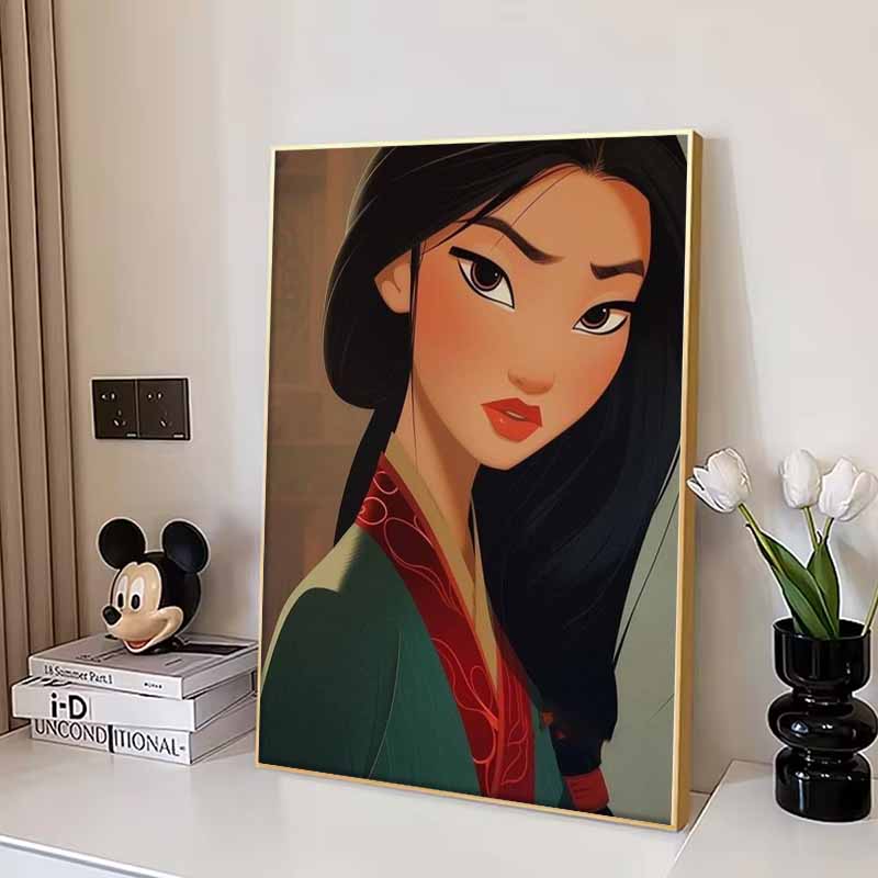 Disney Алмазная мозаика «Стойкость Мулан» Крупный план Искусство Милый DIY Мозаика из страз Набор для вышивания крестиком Вышивка Подарок Декор для дома