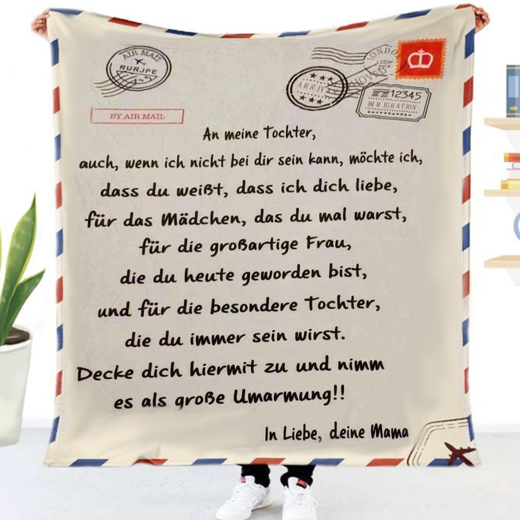 Comfortable Wrap Blanket Perfect Letter Blanket A Gift For Family Friends Lovers