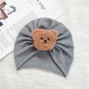 Детский тюрбан с милым мультяшным 3D медвежонком, шапочка для новорожденных мальчиков и девочек, милые весенне-летние хлопковые банданы для малышей, детские вещи