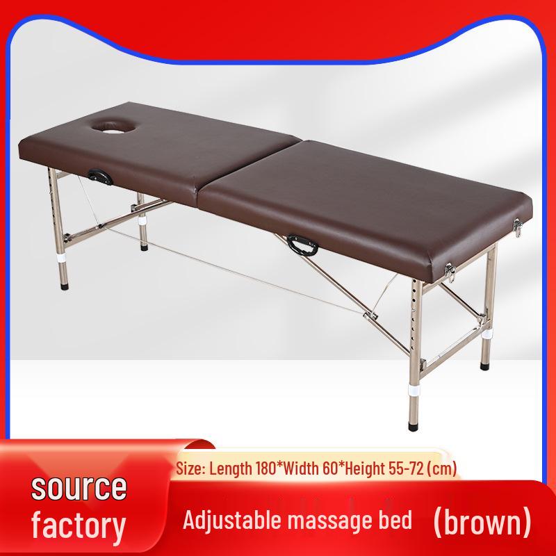 Портативная складная массажная и физиотерапевтическая кровать с двойной балкой для домашнего использования
