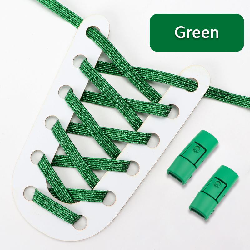 Новые красочные шнурки для обуви без завязок, эластичные шнурки, кроссовки для детей и взрослых, блестящие шнурки без завязок для обуви, аксессуары