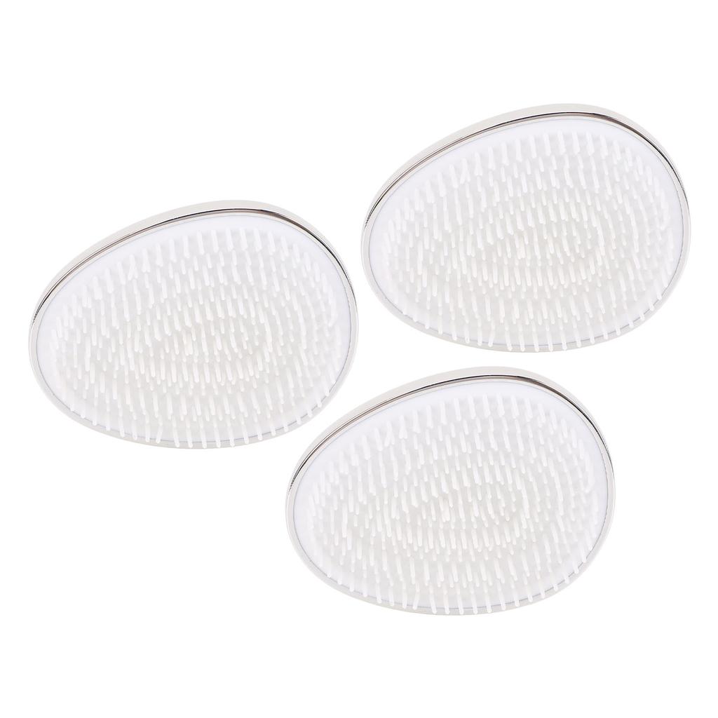 4pcs Silver Plating Egg Shape Hair Brush Gentle Detangling Brush Portable Hair Comb for All Hair Typ