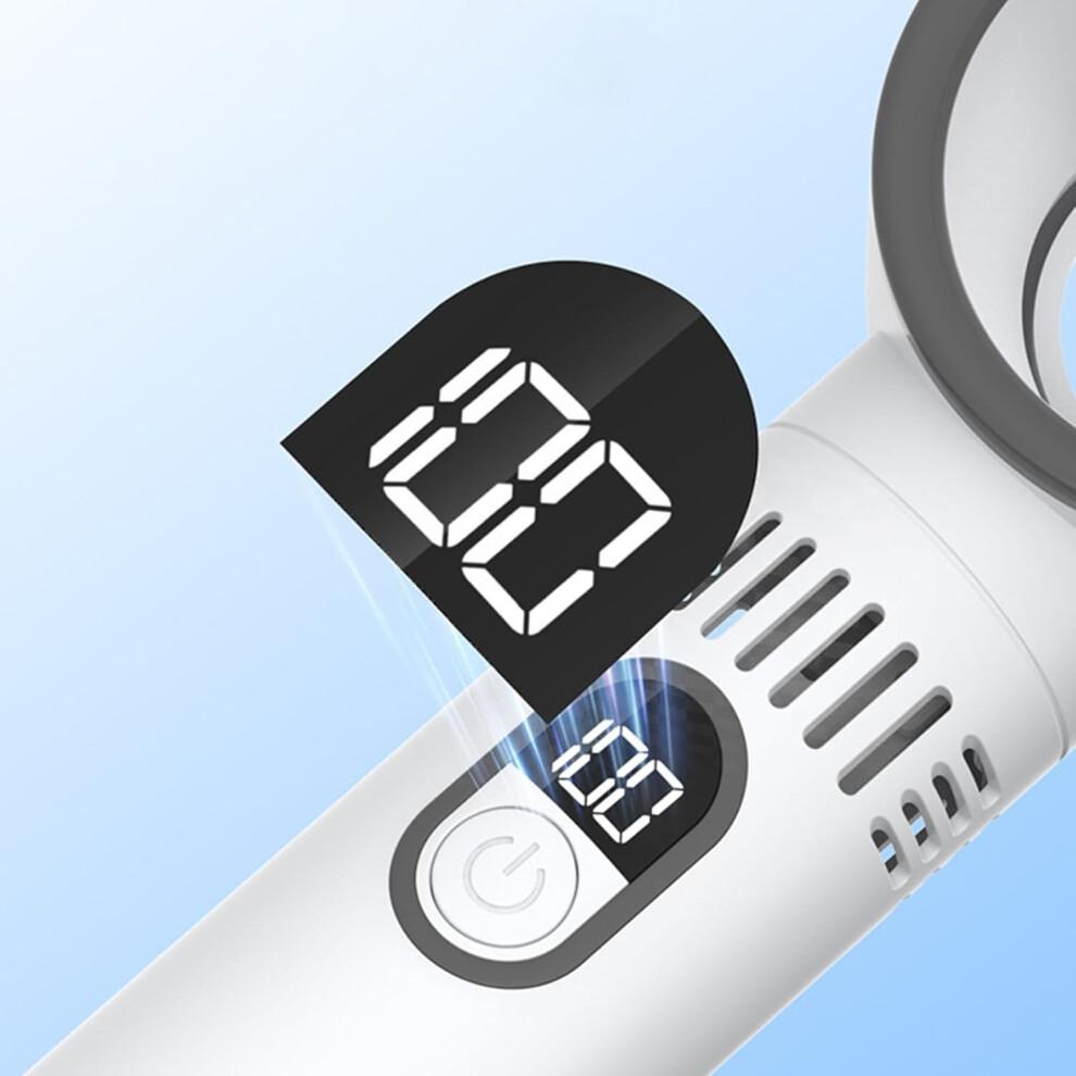 Bladeless Handheld Fan with Digital Display, Speed USB Rechargeable Cooling for Travel