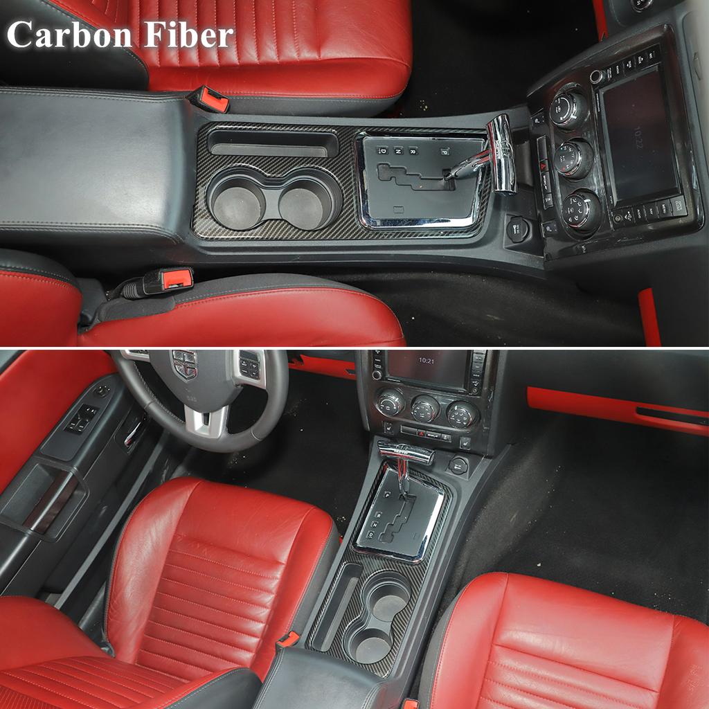 Автомобильная панель переключения передач, декоративная накладка для Dodge Challenger 2009 2010 2011 2012 2013 2014, интерьер из углеродного волокна