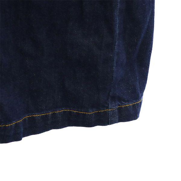 Lily Brown неношеное Длинный рукав Джинсовое платье с оборками F Navy LWFO181003 Женщины Б/у