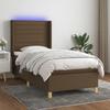 VidaXL Bed Slat Base with Mattress and LEDs, Upholstered Bed, Single Bed, Adult Bedroom Interior Bed, 3138936