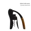 Gooseneck Wine Opener-Manual Lever Pump Corkscrew Vertical Design Foil Cutter& ABS Wooden Handle Gift for Wed Home Bar Sommelier