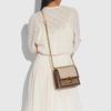 Coach Hutton 21 Classic Monogram Color Block Personality Leather And Snakeskin Coated Canvas Small Shoulder Crossbody Bag Women bags Brown 89068-B4PVR
