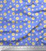 Soimoi Black Poly Crepe Fabric Lemon Slice Shirting Print Fabric by Yard 42 Inch