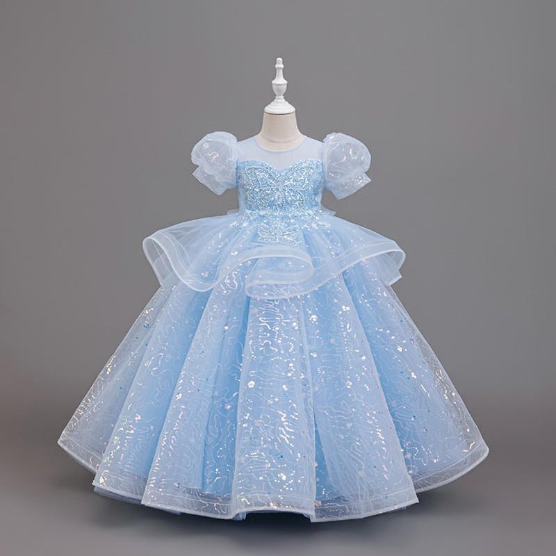 Girls Princess Dress Wedding Party Pageant 2026 Kids Formal Gown Over 4 Years Old