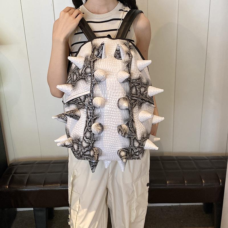 Рюкзак Женский 2025 Новый Корейская Версия Мода Индивидуальность Большая Вместимость Рюкзак Смешной Ежик Популярный Школьный Рюкзак