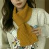 Knitted Wool Small Scarf Women'S Season Neck Protector Lazy Perforated Check Warm Neck Arctic Velvet