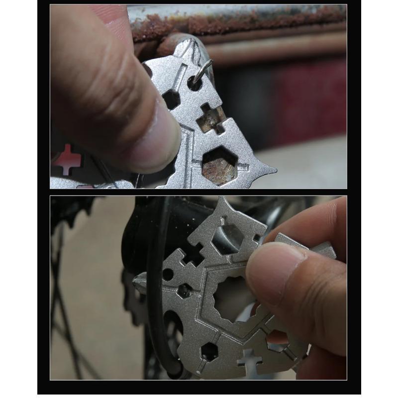 23 в 1 пятиугольный многофункциональный снежинка внутренний шестиугольный гаечный ключ инструмент для повседневного использования отвертка велосипедный комбинированный инструмент 58*58 мм