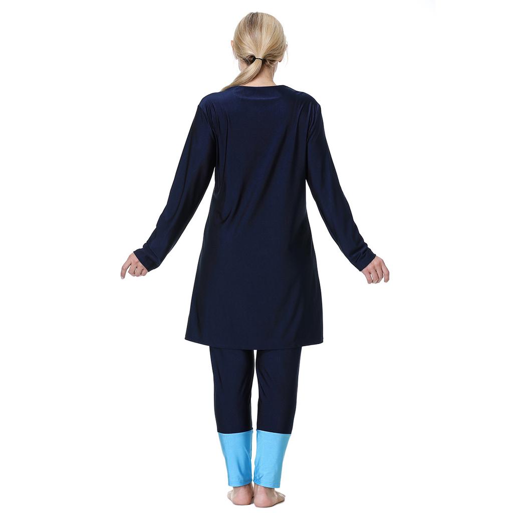 Женский мусульманский купальник размера плюс, женский купальный костюм с полным покрытием, очень эластичный удобный комплект из 3 предметов, пляжная одежда 3XL-8XL