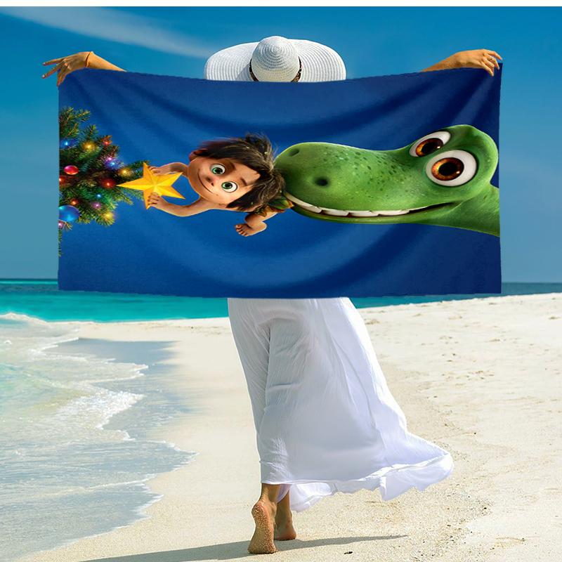 1pc The Good Dinosaur1 Beach Towel, Comfortable and Thick, and Swimming/Bath/Picnic/Camping Towel, Suitable for Seaside Beaches