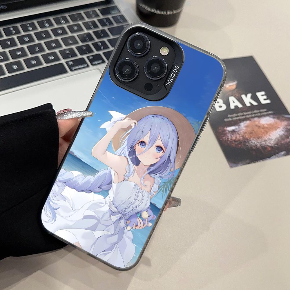 Date a Live Mio Takamiya Translucent Mobile Phone Case for iPhone 17 16 15 14 13 12 11 X XR XS Air Pro Max Plus Colorful Cover