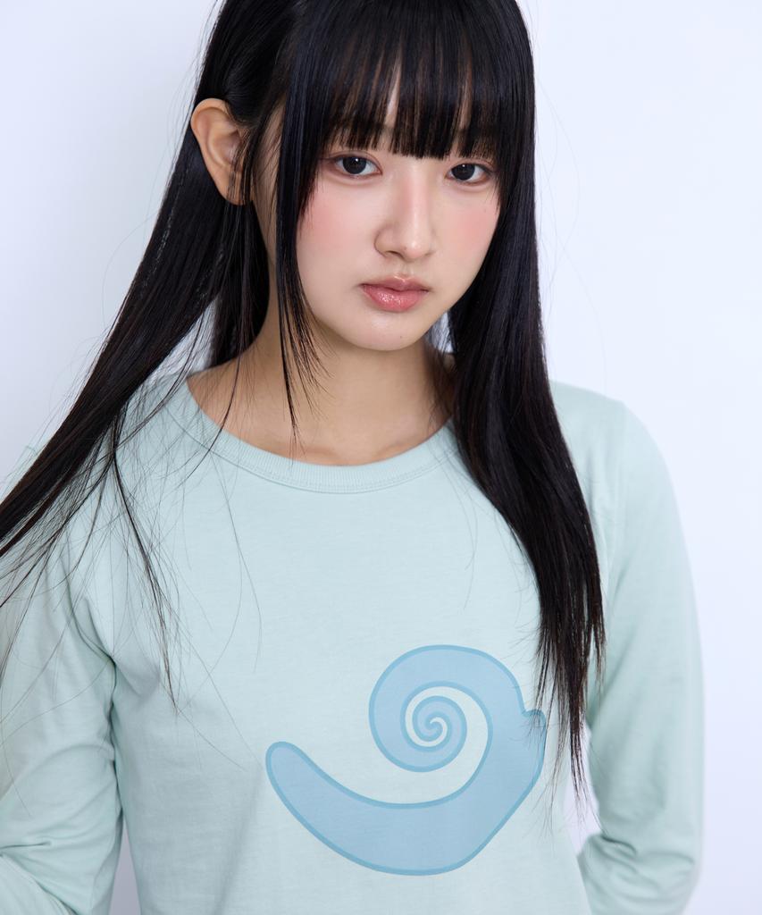 BOUNDARY Snail Graphic Sleeveless T-Shirt [Mint]