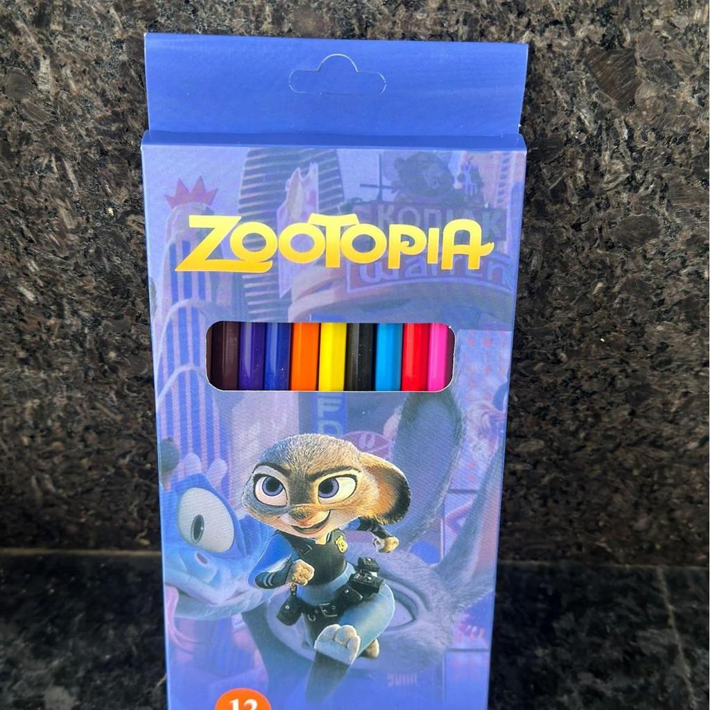 Zootopia 12-Color Cartoon Pencils: Judy & Nick Student Set