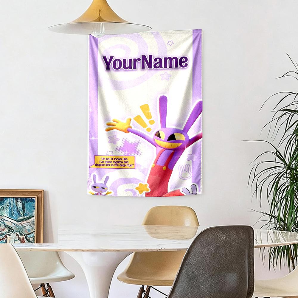 Digital Circus Custom Your Name Wall Decor Tapestry Art For Pet Memorial Birthdaywedding Party Backdrop Family Gift