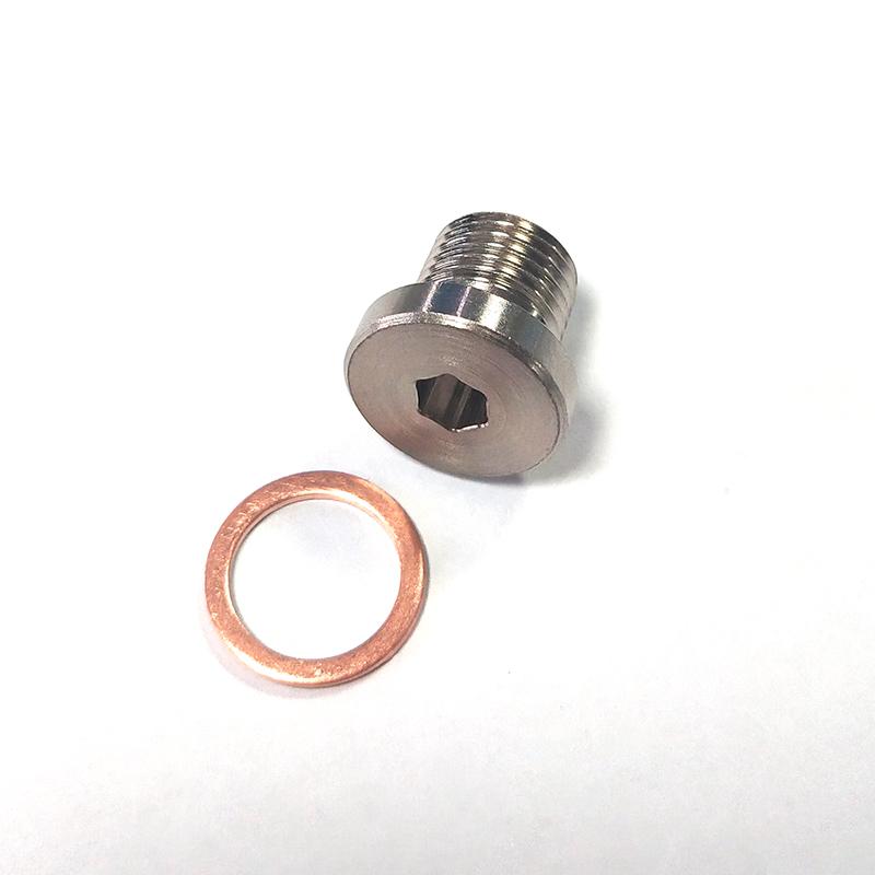 Universal M12x1.25 Sensor Plug Exhaust Pipe O2 Oxygen Sensor Spacer Bung plug With Gasket