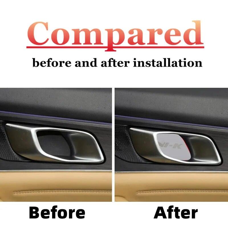 Для Changan Uni-k Unik 22 внутренняя ручка двери из нержавеющей стали, наклейки на чашу, украшение для салона автомобиля, аксессуары против царапин