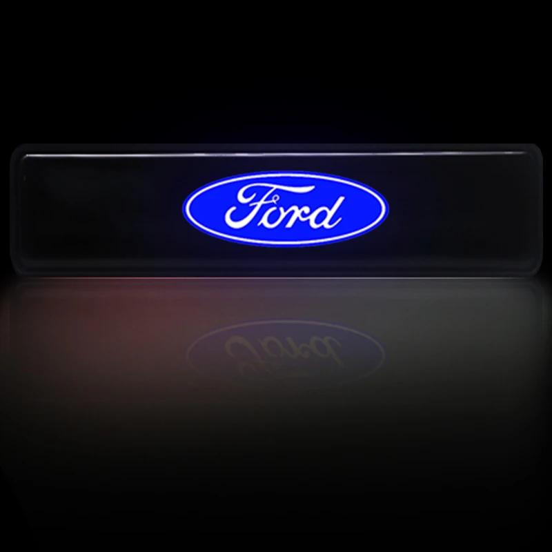 Car LED Front Hood Grille Emblem Badge Decorative Light Styling for Ford Kuga Vertrek Carnival Figo Mondeo Escort Fusion EvosQM6