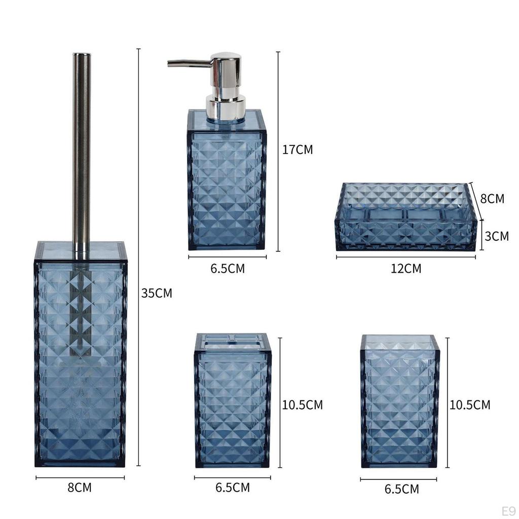 Набор из 5 предметов для ванной комнаты: мыльница, декор, современный, практичный, для дома, квартиры