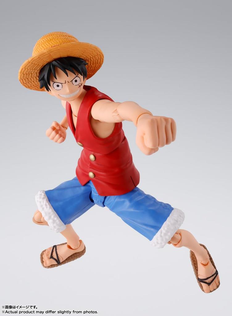 TAMASHII NATIONS SHFiguarts ONE PIECE Monkey D. Луффи - Рассвет приключений - Прибл.. Подвижная фигурка из АБС и ПВХ, 145 мм
