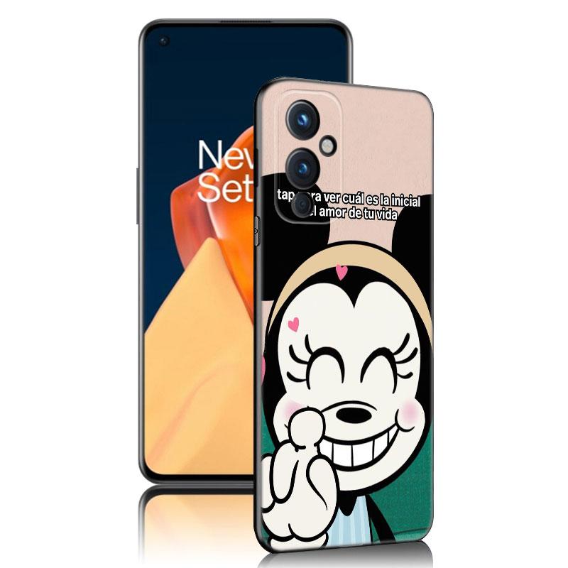 Черный силиконовый чехол для телефона Mickey Minnie для OnePlus 9R 10R 11R 12R ACE 2 Pro 2V 3V Nord CE 2 3 Lite 4 N10 N20 N30 SE 5G
