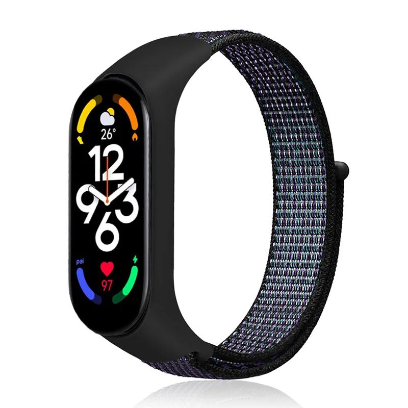 Нейлоновая петля для Xiaomi Mi Band 7-7 nfc smartwatch браслет Sport Miband7 Correa сменный браслет smart band 7 6 5 4 3 ремешок