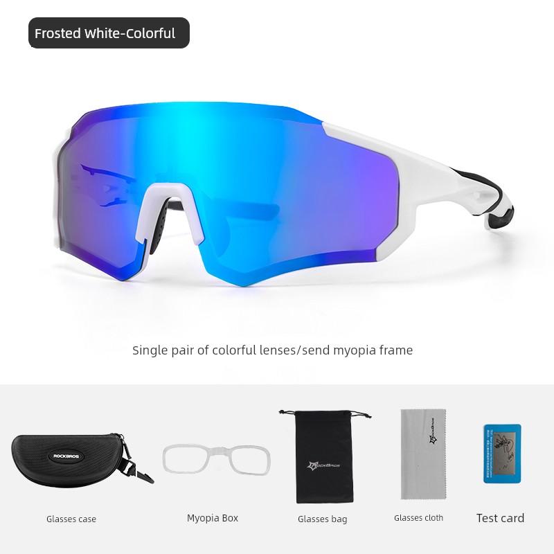Rockbros Polarized Glasses for Riding Color-Changing Men's and Women's Windproof Myopia Running Driving Sports Bicycle Sunglasses