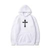 Faith Cross Print Men's Long Sleeved Fashionable Autumn/Winter Hoodie Pullover Design Casual Sportswear Street Outdoor Clothing