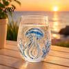 Elegant Celebration Glass Gift Marine Animal Theme Clear Tumbler, Handcrafted Painted Glassware, Handmade Borosilicate Glassware Creative Unique