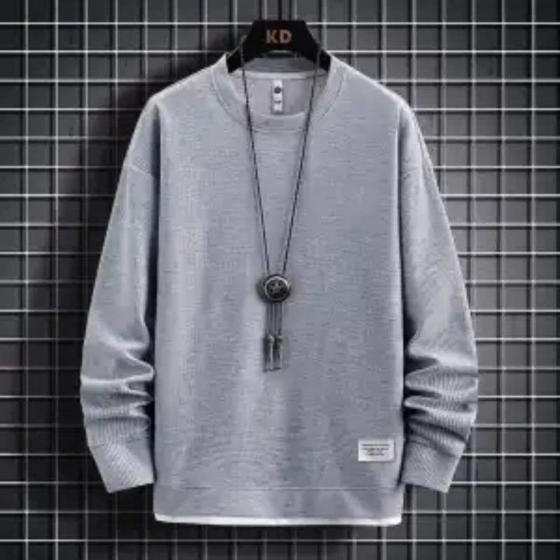 Новый Вафельный Мужской Весенне-Осенний Модный Повседневный Спортивный Универсальный Костюм из Толстовки с Длинным Рукавом и Брюк