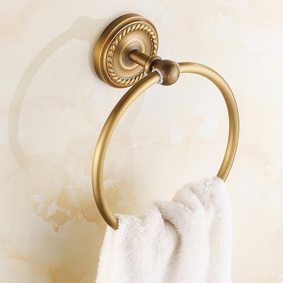 Винтажная латунь без сверления, кухонная вешалка для хранения ванной комнаты, держатель для полотенец, настенная вешалка