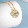 3mm Round Brilliant Cut D Color Moissanite Pendant Necklace 925 Silver 18K Gold Color Diamond Test Past Gems Necklace
