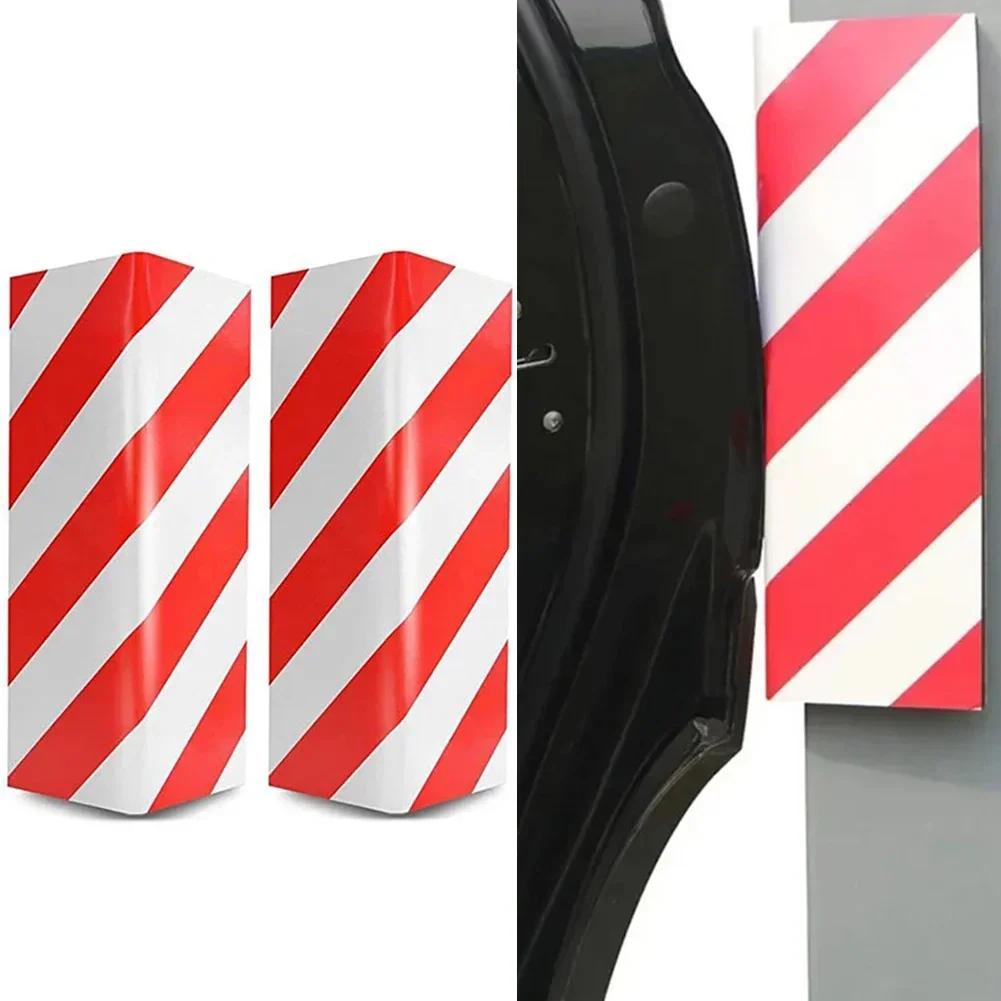 2 шт. красно-белых полосок, амортизирующий блок, протектор края стены парковки, гаража, для защиты колонн/стен/углов/двери автомобиля