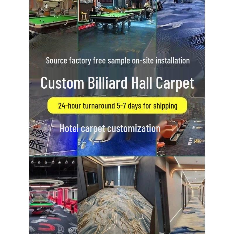 Fireproof Nylon Billiard Hall Carpet - High-End Hotel Pool Table Mat (Wall-to-Wall, Large Area)