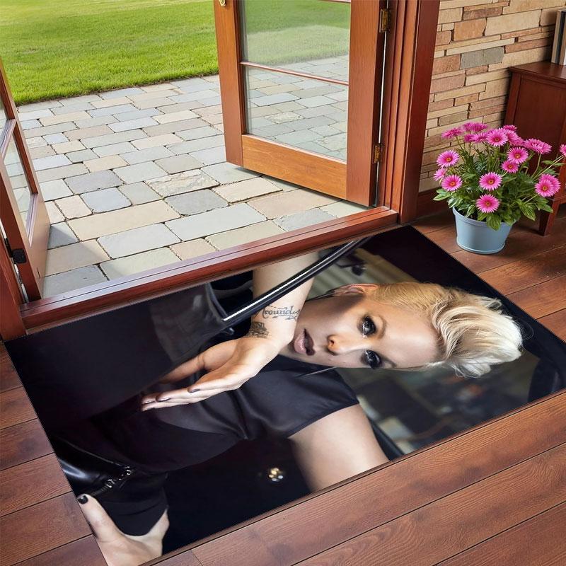 Crystal Velvet Rug Soft Non Slip Indoor Floor Mat Home DecorP!nk singer