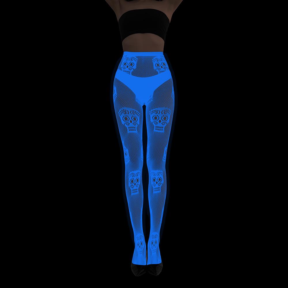 Колготки из сетчатого кружева Blue Light Luminous - сексуальные чулки с татуировкой в европейском и американском стиле