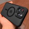 Матовый полупрозрачный бронированный противоударный чехол для iPhone 15 14 13 12 11 Pro Max Plus для беспроводной зарядки Magsafe, защитная крышка для объектива