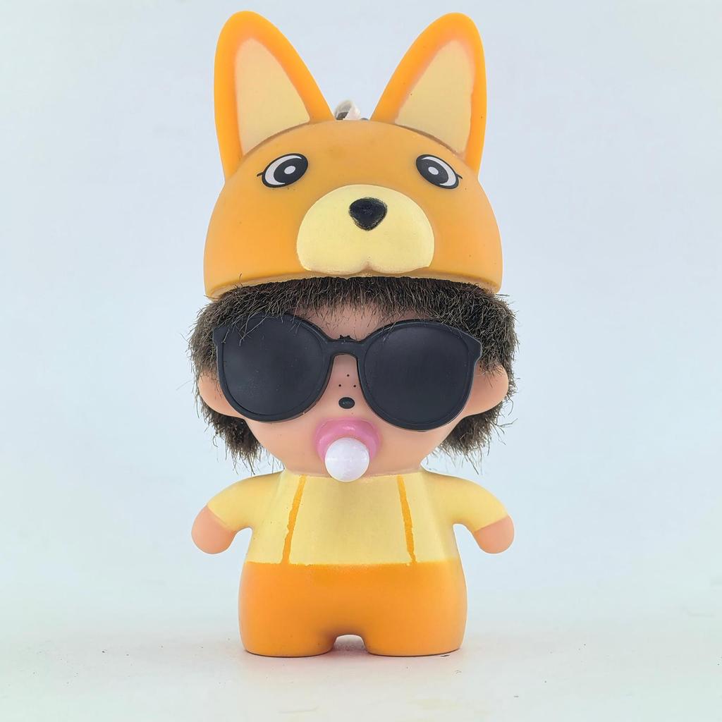 Monchhichi Keychains Cartoon Chhichi Sunglasses Toy Ornament Decoration Cute Keychains Bag Pendant Desk Accessories Holiday Gift