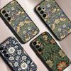 William Morris Black Cover Phone Case For Samsung S26,S25,S24,S21,S22,S23,S30,Ultra,S20,Plus,Fe,Lite,5G