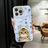 Милый Цветочный Платок Котенка Мягкий Чехол для Телефона для iPhone 15 16 17 Pro Max 17Air 16E 14 Plus 13 12 Mini Ударопрочный Чехол Задняя Крышка