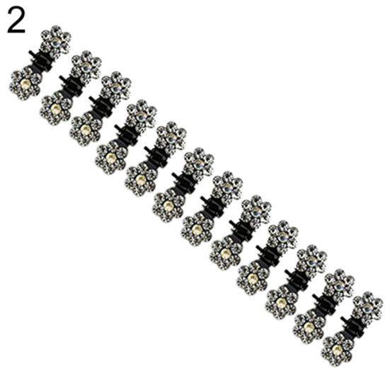 12 шт., мини-зажим для волос с хрустальным цветком невесты, зажим для волос, аксессуар для волос