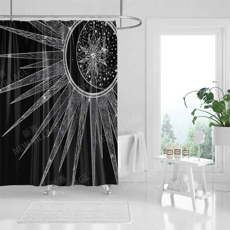 Mandala Waterproof Fabric Shower Curtains Bathroom Curtain Accessories Bath Curtain 180x200cm 240*200cm Boho Decoration Vintage