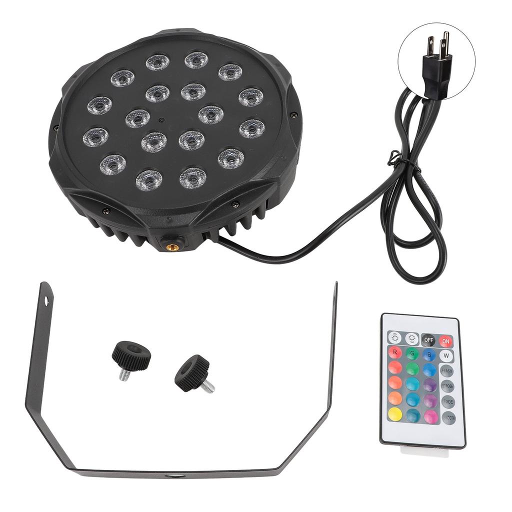 Светодиодный сценический свет 18 X 3 Вт, звуковая активация, 2 рабочих режима, RGB, Par, может использоваться для выступлений, вечеринок, свадеб